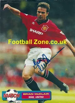 Manchester United Brian McClair Signed Picture Man Utd