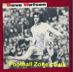 Sunderland Dave Watson Signed Picture 1970's