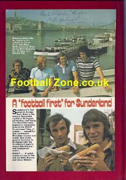 Sunderland Mike Horswill Signed Picture 1970's