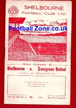 Shelbourne v Evergreen United 1955