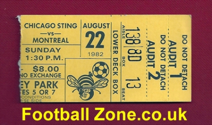 America – Chicago Sting v Montreal 1982 – Ticket USA