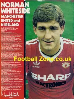 Manchester United Norman Whiteside Signed  Magazine Picture