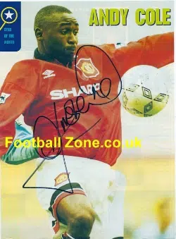 Manchester United Andy Cole Signed Picture – Man Utd
