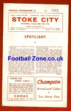 Stoke City v Derby County 1961