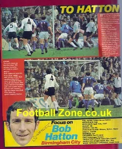 Birmingham City Bob Hatton Autograph Picture 1970s