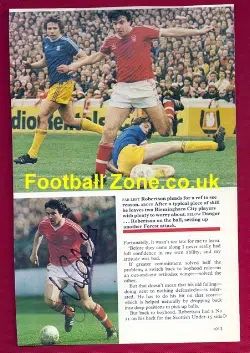 Nottingham Forest John Robertson Autograph