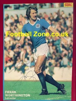 Leicester City Frank Worthington Old Football Autograph