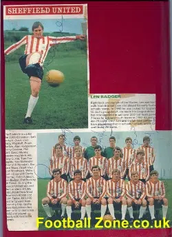 Sheffield United Multi Signed Team Picture 1968 69