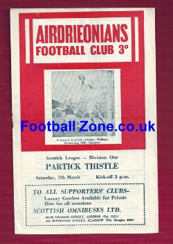 Airdrieonians Airdrie v Partick Thistle 1959