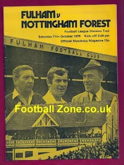 Fulham v Nottingham Forest 1975 + Bobby Moore