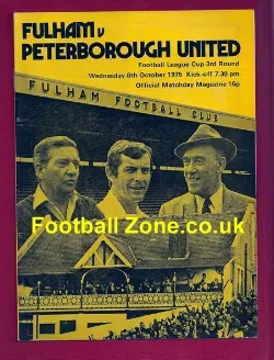 Fulham v Peterborough United 1975