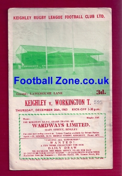 Keighley Rugby v Workington Town 1962