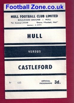 Hull Rugby v Castleford 1962