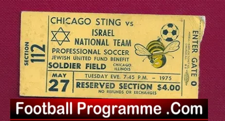 America – Chicago Sting v Israel Professional Soccer 1975