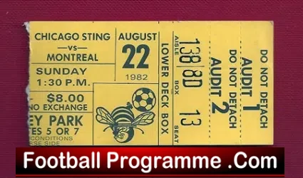 America – Chicago Sting v Montreal 1982 – Ticket USA