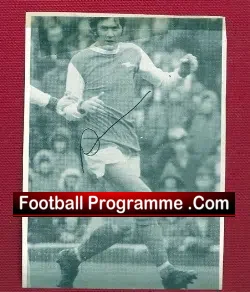 Arsenal Peter Simpson Autograph Picture - football memorabilia