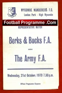 Berks Bucks FA v The Army FA 1970 – at Wycombe