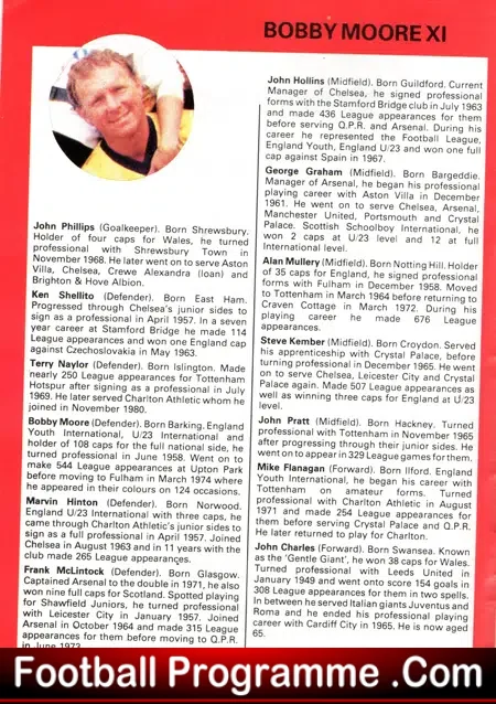 Bobby Moore XI v Ex Charlton XI 1987 – Channel Ferry Disaster