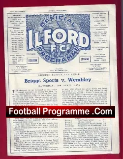 Briggs Sports v Wembley 1956 – Senior Cup Final at Ilford FC