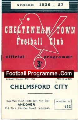 Cheltenham Town v Chelmsford City 1956