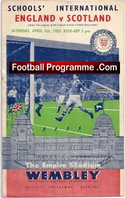 England v Scotland 1952 – Wembley – School Boys Duncan Edwards