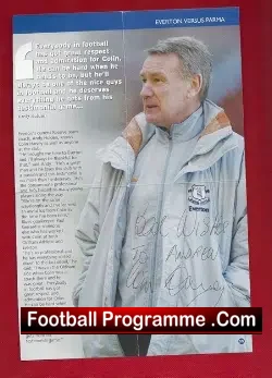 Everton Colin Harvey Signed Picture - football memorabilia