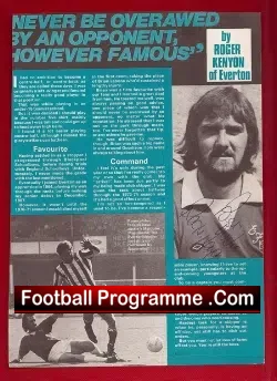 Everton Roger Kenyon Autograph Picture - football memorabilia