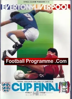 Everton v Liverpool 1986 - FA Cup Final - Signed Sharp + Harper - football programme