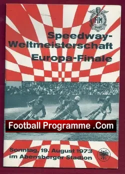 Germany Speedway Programme 1973 – European Finals