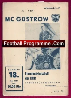 Germany Speedway Programme 1979 – Gustrow