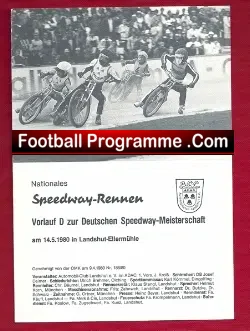 Germany Speedway Programme 1980 – Meisterschaft Championship