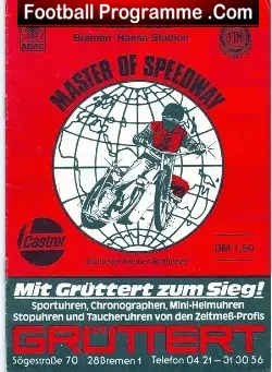 Germany Speedway Programme 1983 – Master Of Speedway