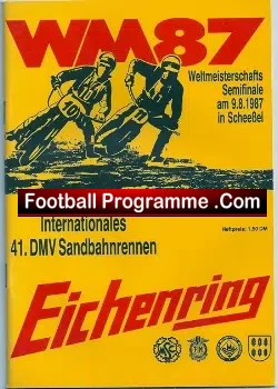 Germany Speedway Programme 1987 – Long Track Semi Final