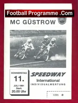 Germany Speedway Programme 1991 – Gustrow