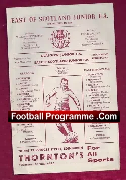 Glasgow Junior FA v Est Of Scotland Juniors 1950 – at Tynecastle