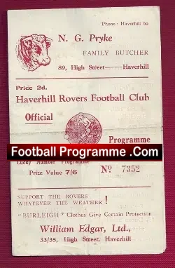 Haverhill Rovers v Newmarket 1947 – Charity Cup Final