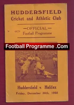 Huddersfield Rugby v Halifax 1958