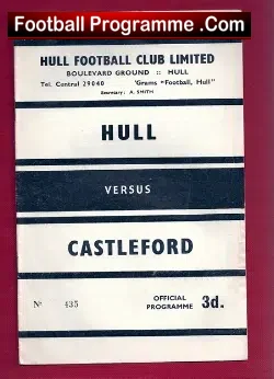 Hull Rugby v Castleford 1962