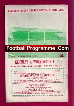 Keighley Rugby v Workington Town 1962
