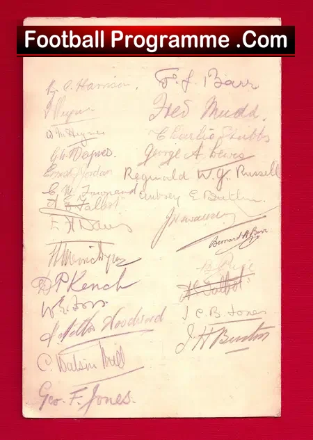 Leamington Rugby Club Signed Dinner Menu 1927 – Multi Autographs