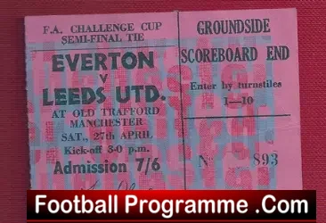 Leeds United v Everton 1968 – FA Cup Semi Final Old Trafford TK
