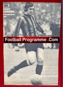 Manchester City Tony Towers Autograph Signed Picture - football memorabilia