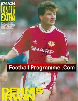 Manchester United Denis Irwin Signed Picture - football memorabilia