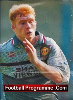 Manchester United Paul Scholes Signed Magazine Poster