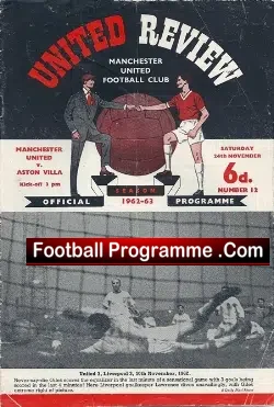 Manchester United v Aston Villa 1962