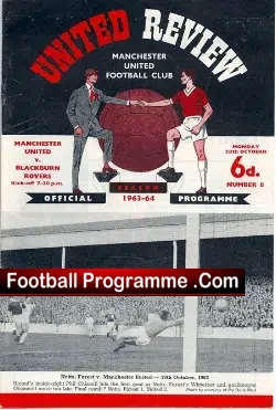 Manchester United v Blackburn Rovers 1963 - football programme