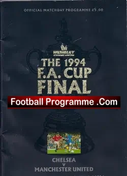 Manchester United v Chelsea 1994 FA Cup Final Signed Best Law +