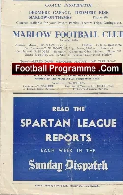 Marlow v Histon 1953 – Spartan League Match