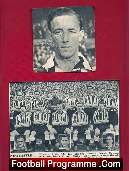 Newcastle United Signed Pictures 1955 FA Cup Winners