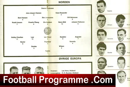Norway v Europe 1964 – Denis Law + Bobby Charlton